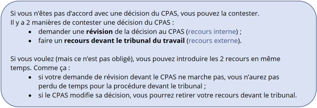 Street Law Clinic Comment contester une décision du CPAS ?